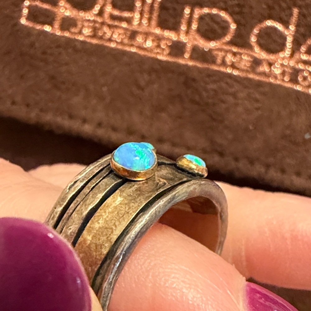 Phillip David jewelers the art of design Opal Spinner Ring - Picture 7 of 7